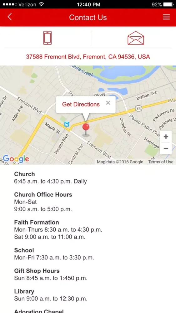 Ảnh chụp màn hình của Holy Spirit Fremont
