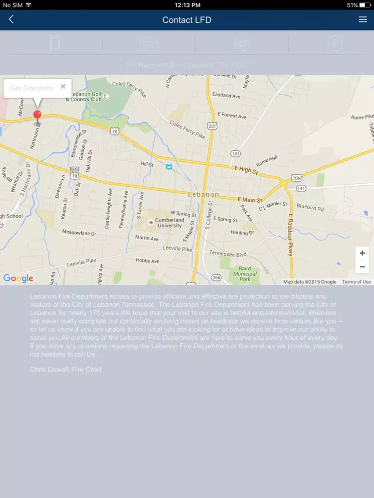 City of Lebanon Fire Department iPad  スクリーンショット