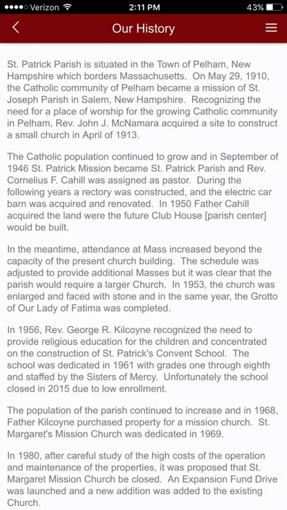 St Patricks Pelham NH سکرین شاٹس