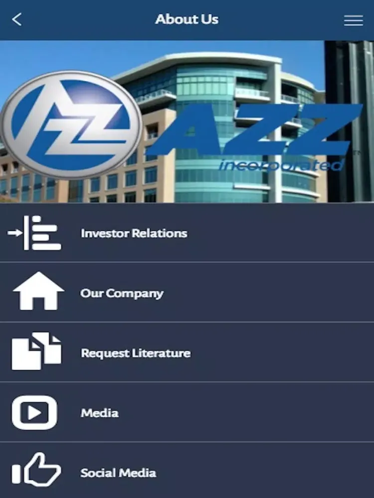 Zrzuty ekranu AZZ incorporated iPad 
