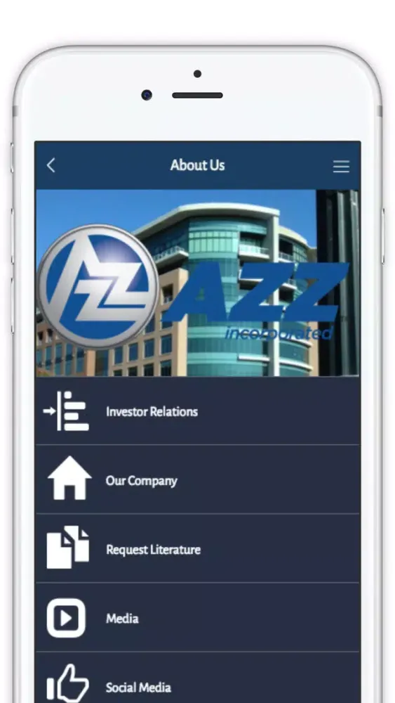 Zrzuty ekranu AZZ incorporated