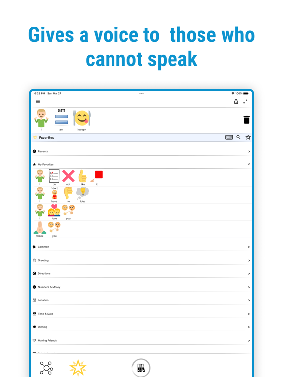 Screenshot di Speak My Mind - Smart AAC App iPad 