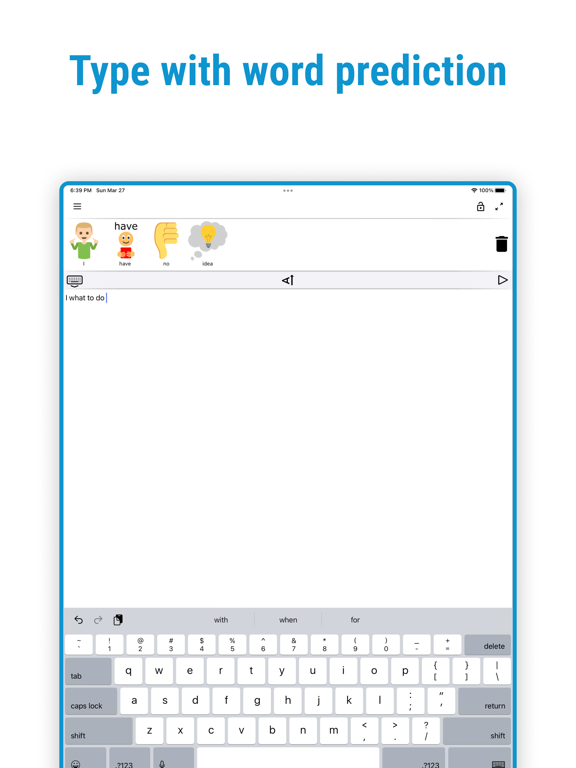 Screenshot di Speak My Mind - Smart AAC App iPad 
