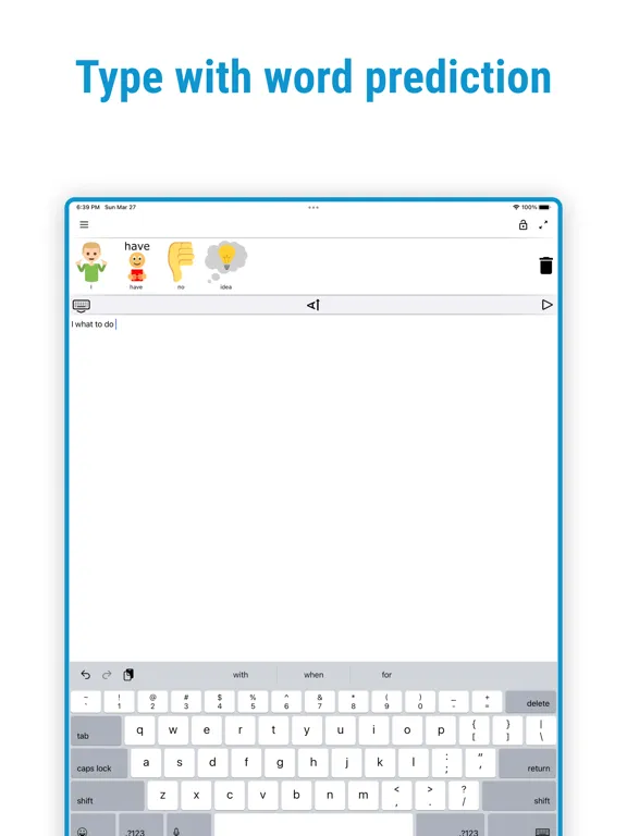 Speak My Mind - Smart AAC App iPad  スクリーンショット