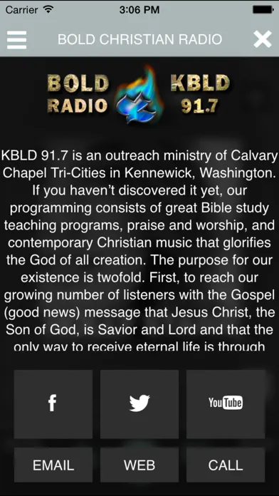 KBLD 91.7 BOLD Christian Radio স্ক্রিনশট