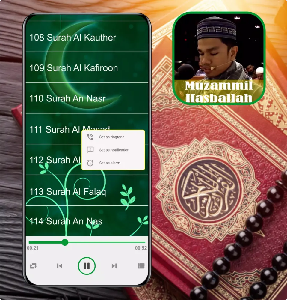 Muzammil Hasballah Mp3 Quran Ekran Görüntüleri