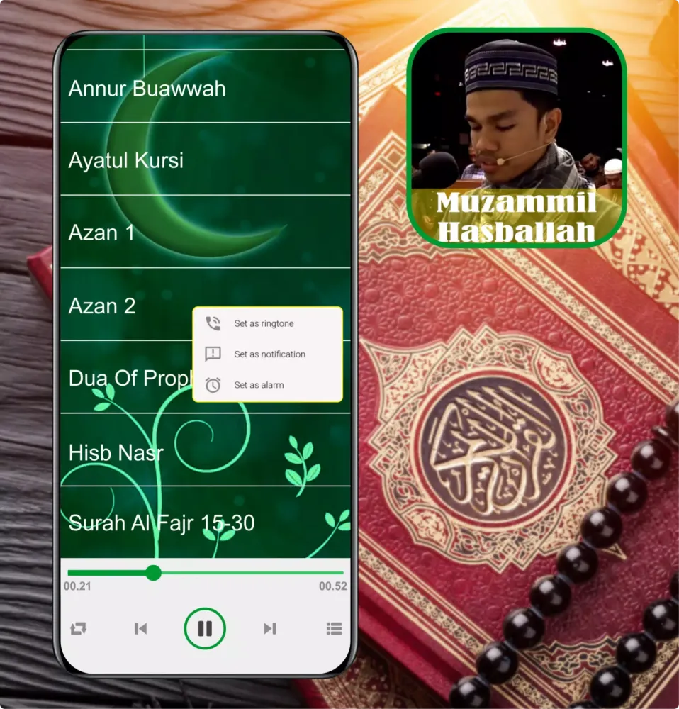 Muzammil Hasballah Mp3 Quran Ekran Görüntüleri