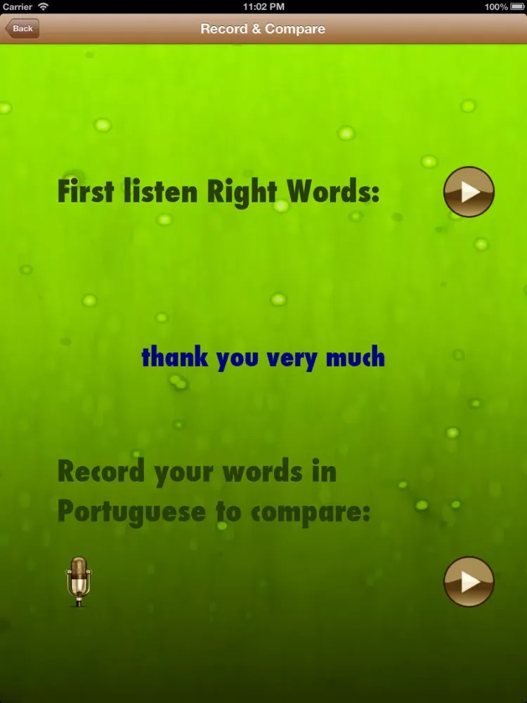 Learn Portuguese Phrases In Female Voice free iPad  Screenshots