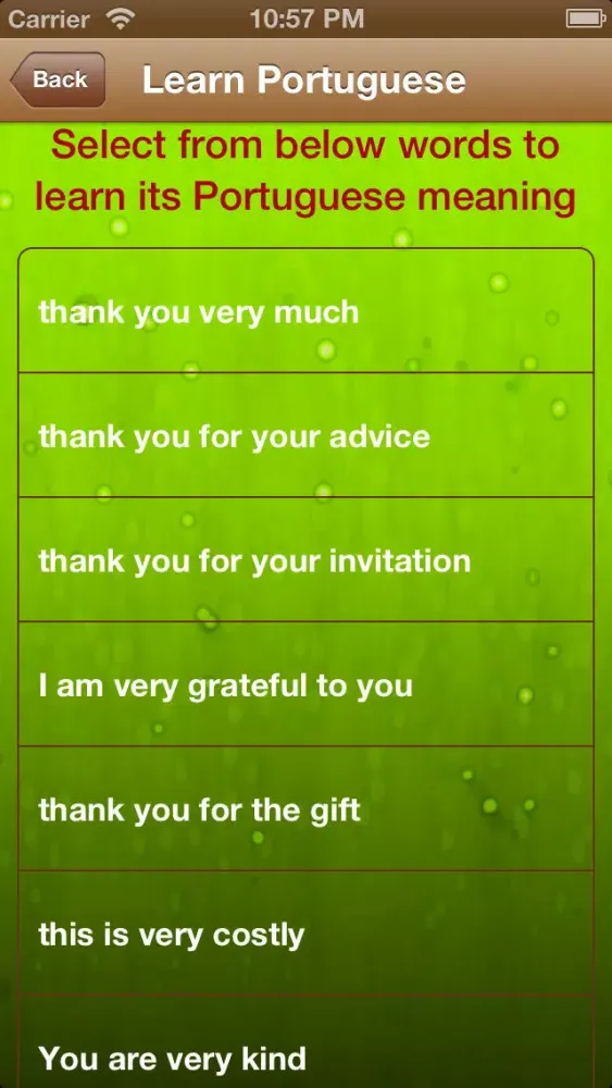 Learn Portuguese Phrases In Female Voice free Screenshots