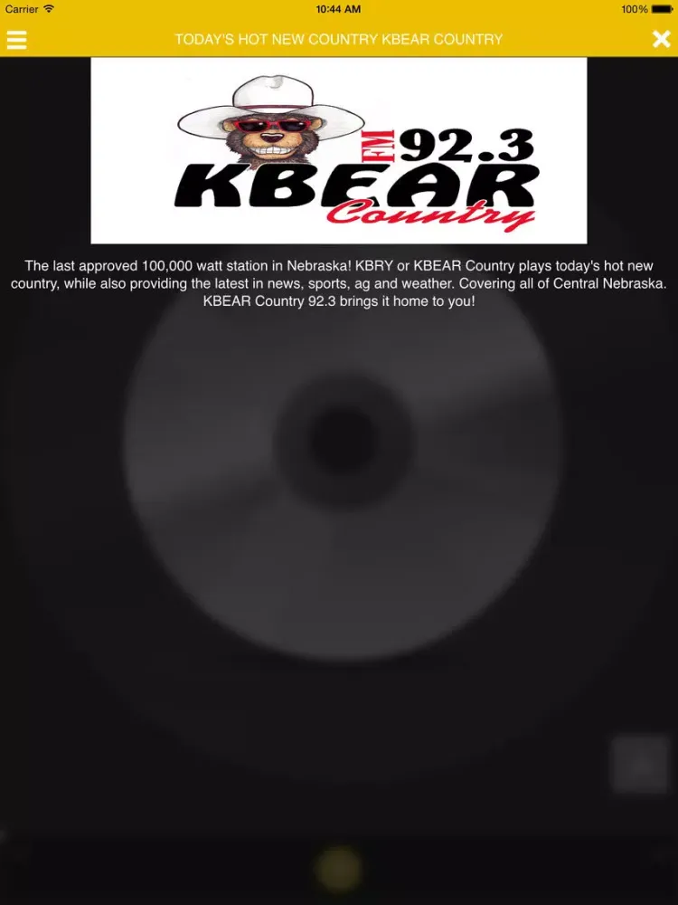 KBEAR Country FM 92.3 iPad 应用截图