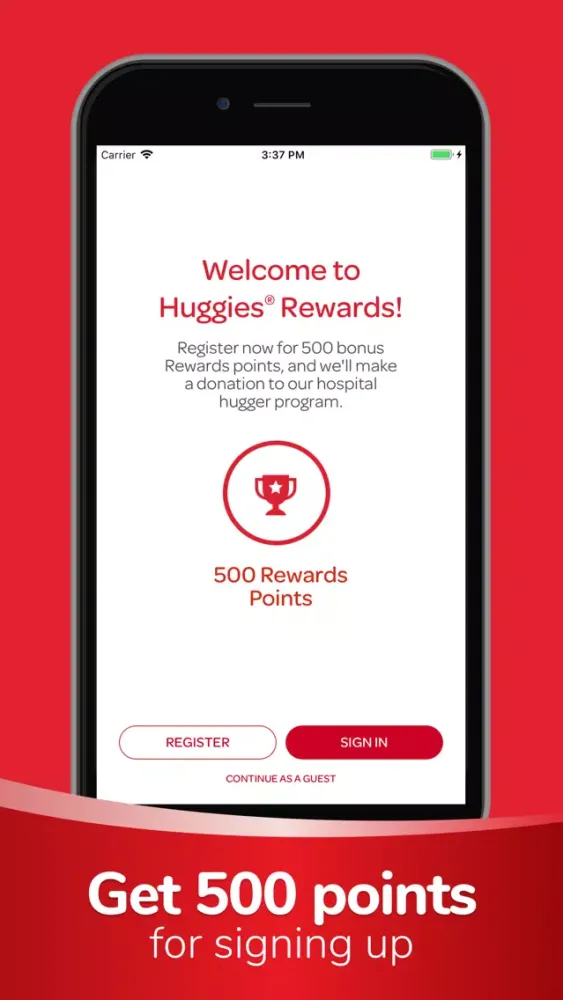 Captures d'écran de Huggies® Rewards App