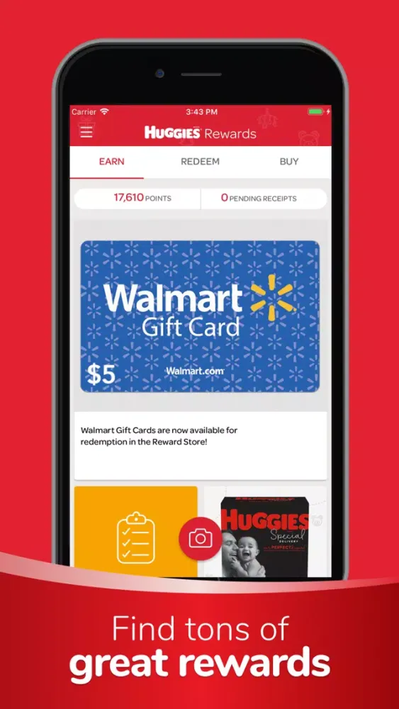 Captures d'écran de Huggies® Rewards App