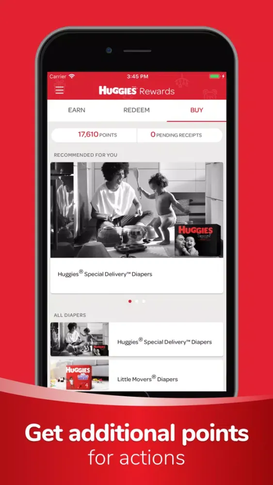 Captures d'écran de Huggies® Rewards App