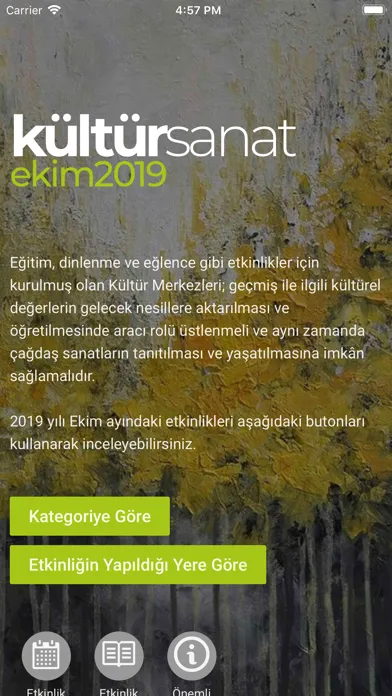Tangkapan layar Kültür - Sanat Etkinlikleri