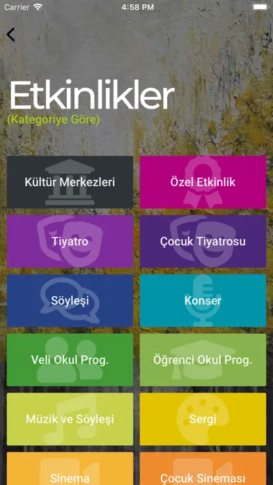 Tangkapan layar Kültür - Sanat Etkinlikleri