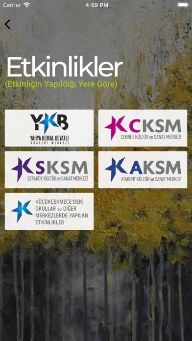 Tangkapan layar Kültür - Sanat Etkinlikleri