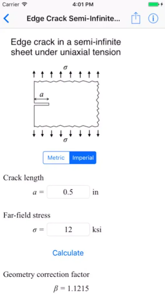 Stress Intensity Factors スクリーンショット