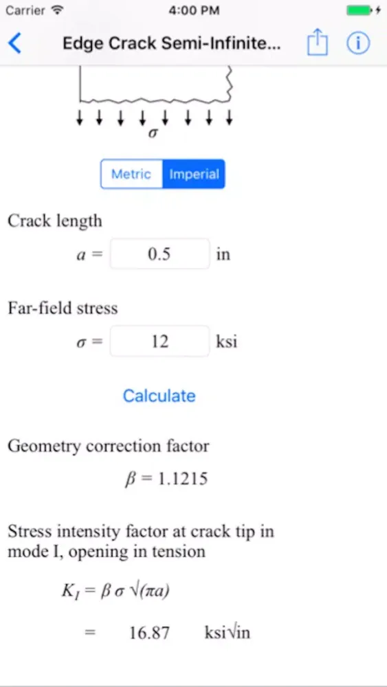 Stress Intensity Factors スクリーンショット