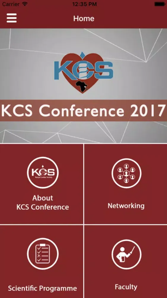 Tangkapan skrin KCS Conference App