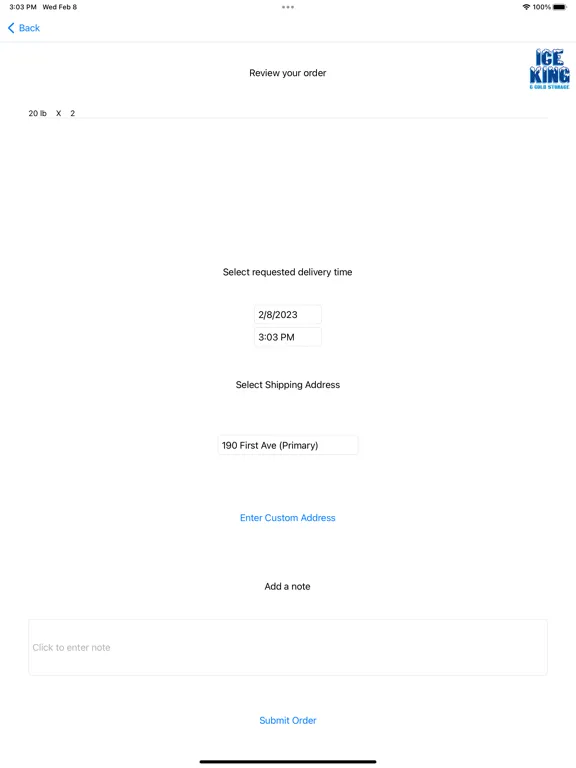 Ice King Order Easy iPad 应用截图