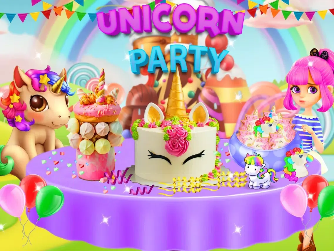 Tangkapan layar Unicorn Food Party Cake Slushy iPad 