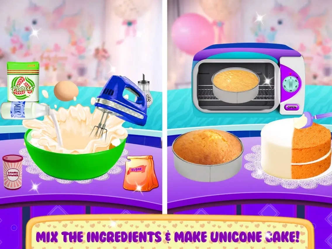 Tangkapan layar Unicorn Food Party Cake Slushy iPad 
