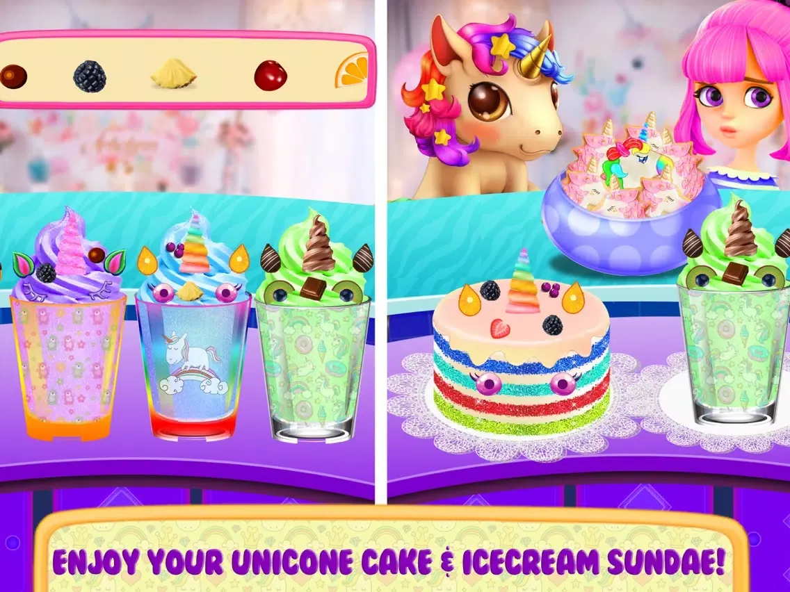 Tangkapan layar Unicorn Food Party Cake Slushy iPad 