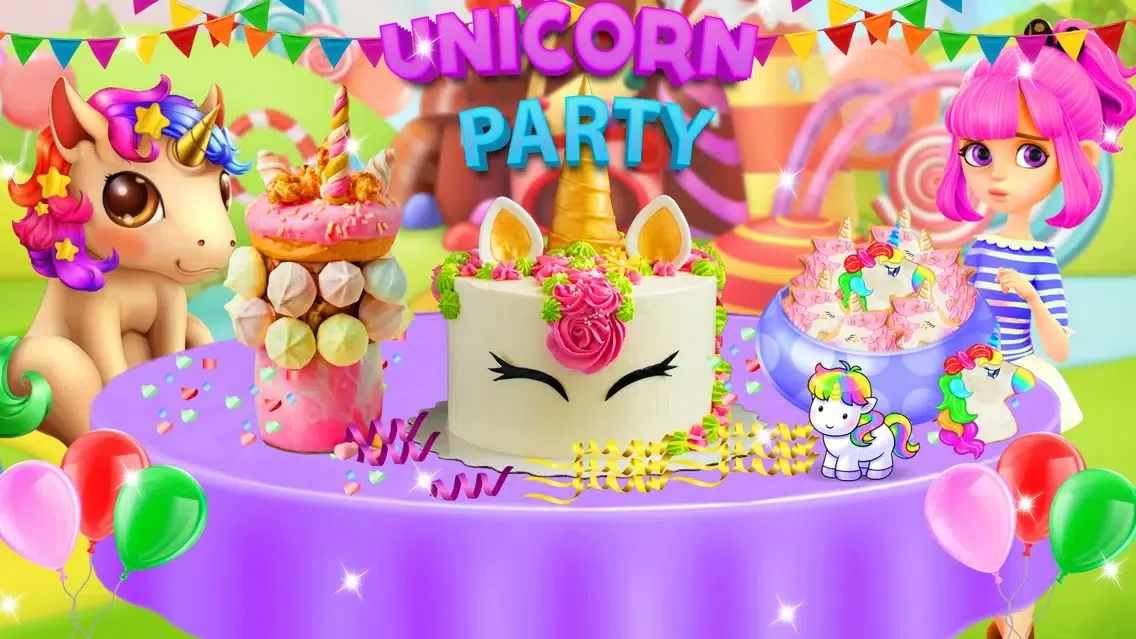 Tangkapan layar Unicorn Food Party Cake Slushy