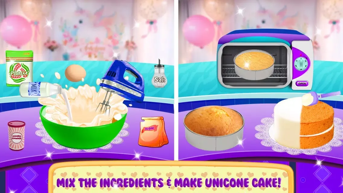 Tangkapan layar Unicorn Food Party Cake Slushy