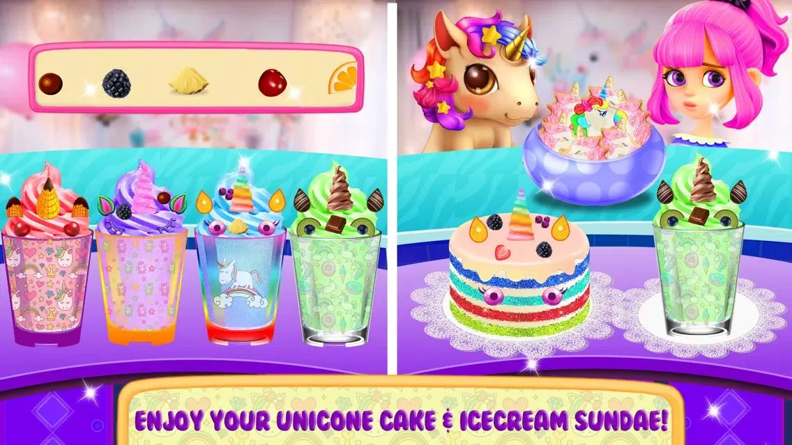 Tangkapan layar Unicorn Food Party Cake Slushy