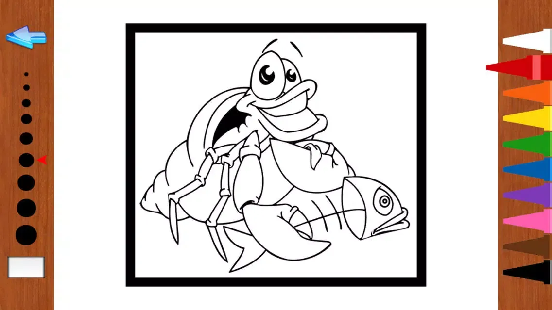 Capturas de pantalla de Kids Coloring Book - Sketch Cartoon Sea Animal Painting for Fun
