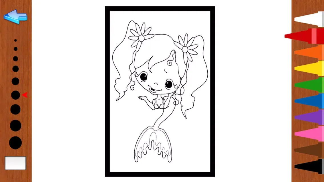 Free Coloring Book Game For Kids - Painting Cute Mermaid Screenshots