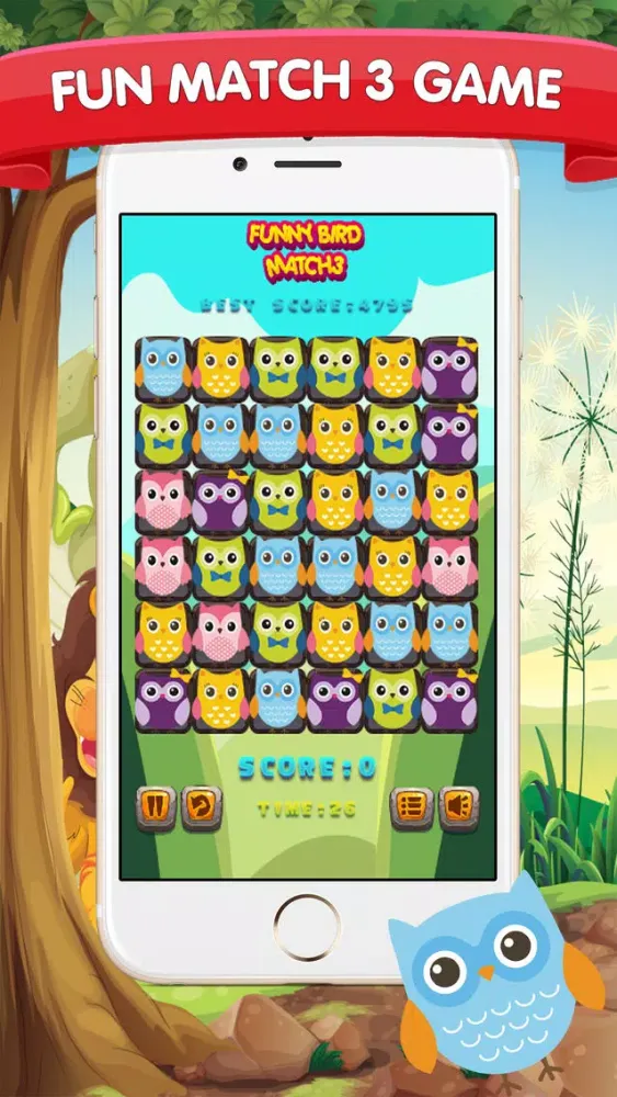 Funny Bird - Match 3 Game HD Screenshots