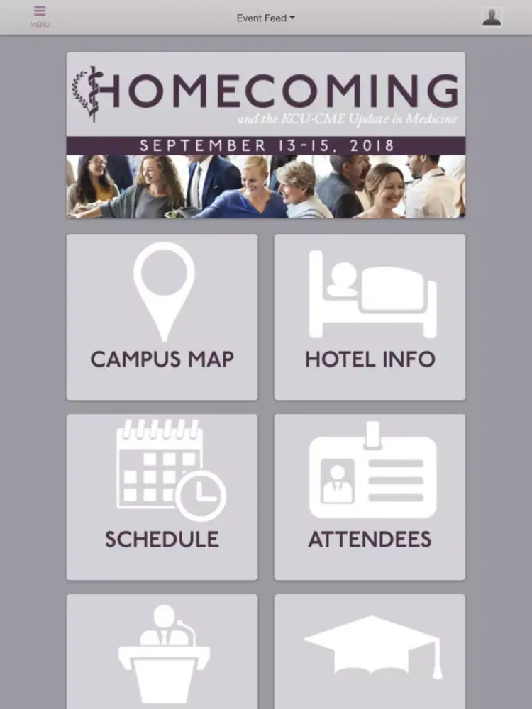 Capturas de tela do KCU Homecoming iPad 