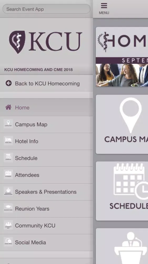 Capturas de tela do KCU Homecoming