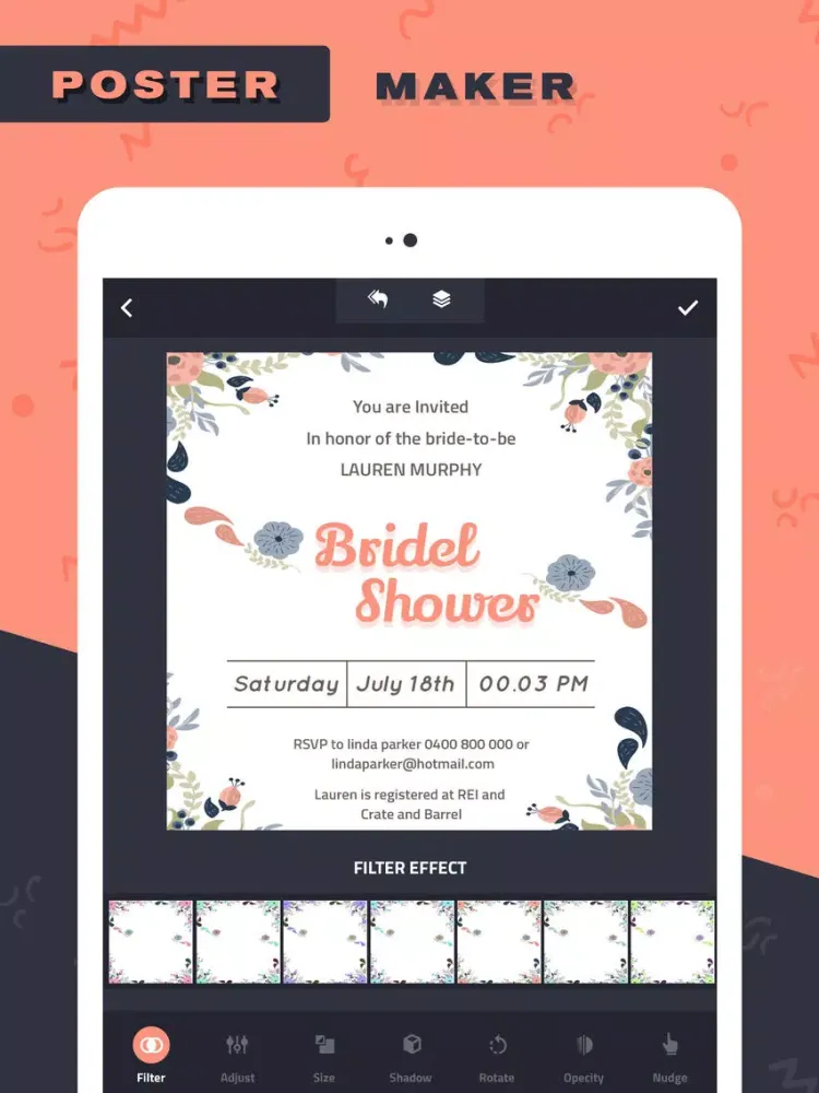 Screenshot di Poster Maker–Add Text to photo iPad 