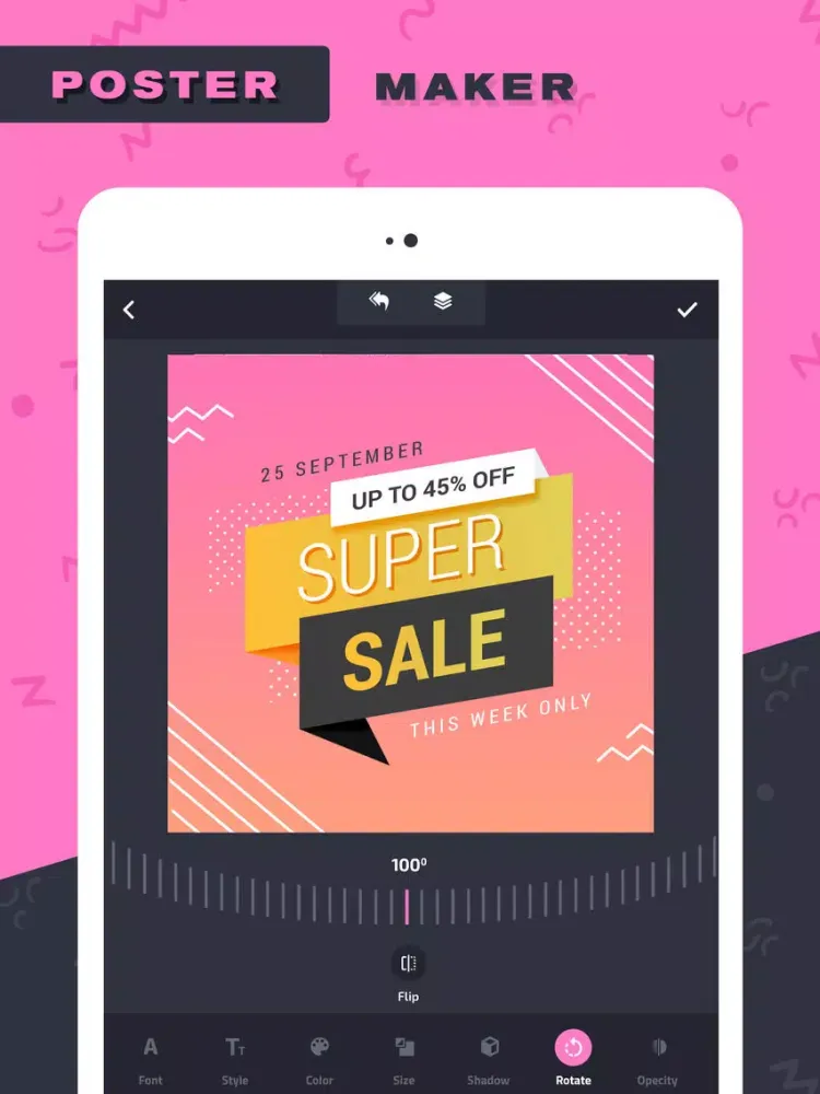 Screenshot di Poster Maker–Add Text to photo iPad 