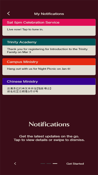 Trinity Christian Centre App سکرین شاٹس