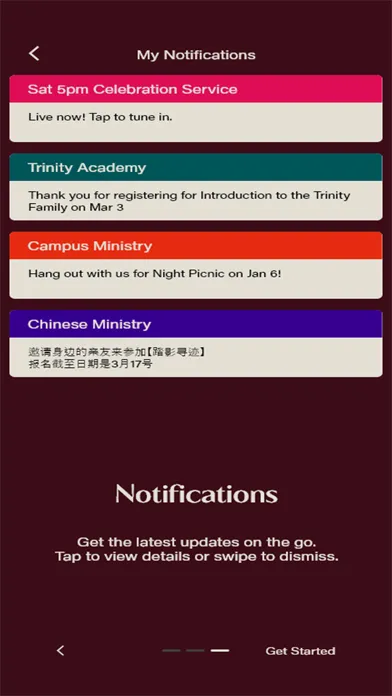 ภาพหน้าจอของ Trinity Christian Centre App