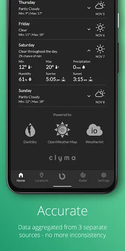 Clyma Weather: Simple, Multi-s スクリーンショット