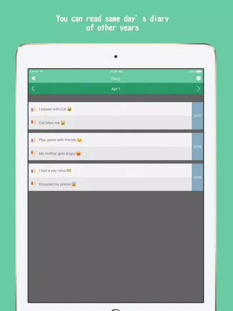 Ảnh chụp màn hình của Two words in a day | Simple Diary app iPad 