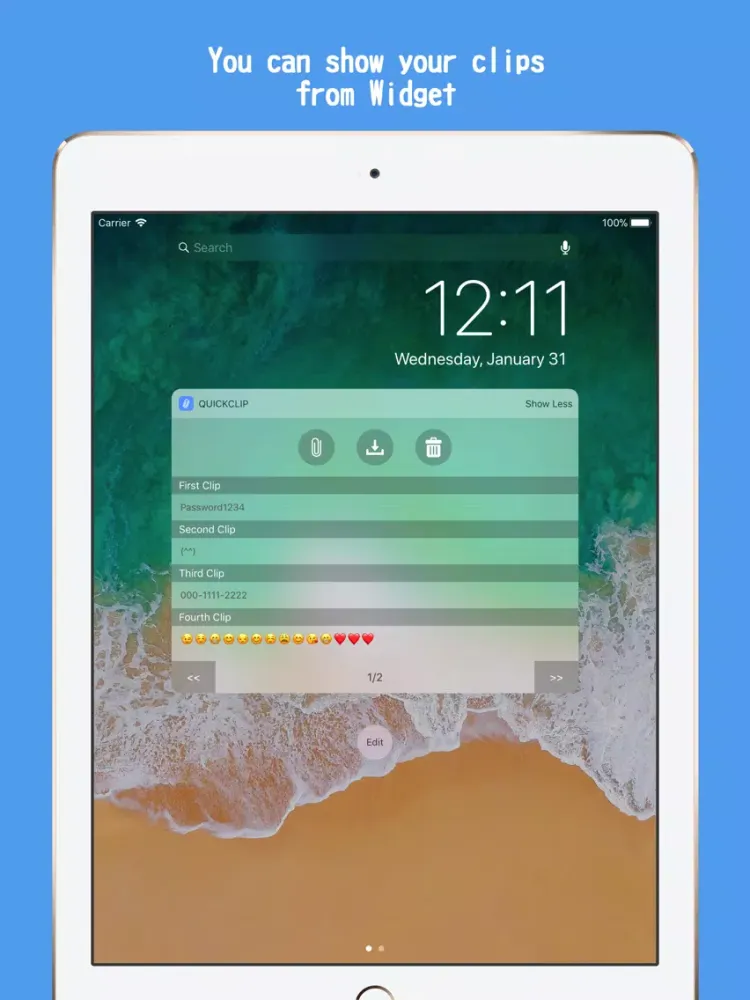 QuickClip | Clipboard Manager iPad  स्क्रीनशॉट