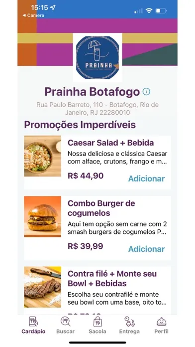 Tangkapan layar Prainha Botafogo