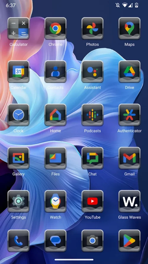 Glass Waves Icon Pack-screenshot-3