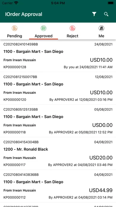 iOrder Approval ERP Screenshots
