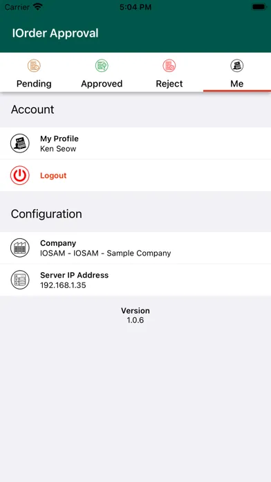 iOrder Approval ERP Screenshots