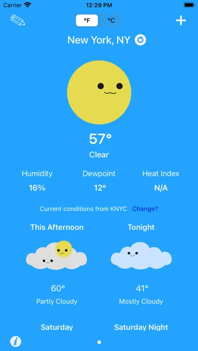Tangkapan layar WeatherCute