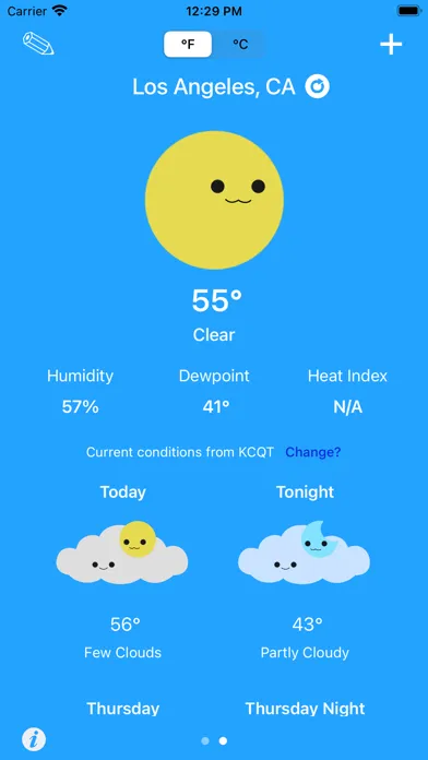 Tangkapan layar WeatherCute