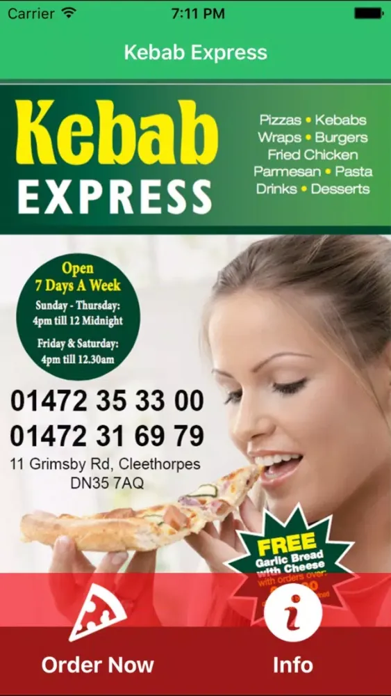 Tangkapan layar Kebab Express, Cleethorpes