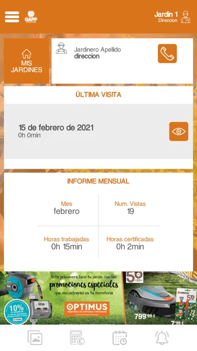 Tangkapan layar GardenAPP